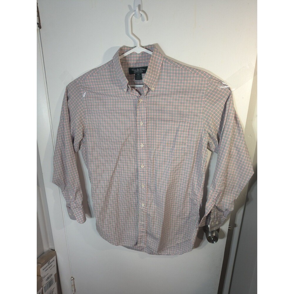 Brooks Brothers Country Club Shirt Men MR M Egyptian Cotton Woven Italy Made USA